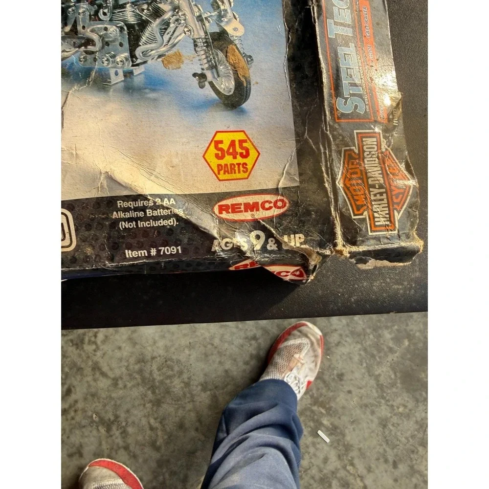 1993 Remco Harley Davidson Steel Tec 301 Motorcycle Construction Set Complete